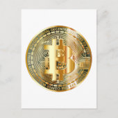 Bitcoin-Kryptowährung Postkarte (Vorderseite)