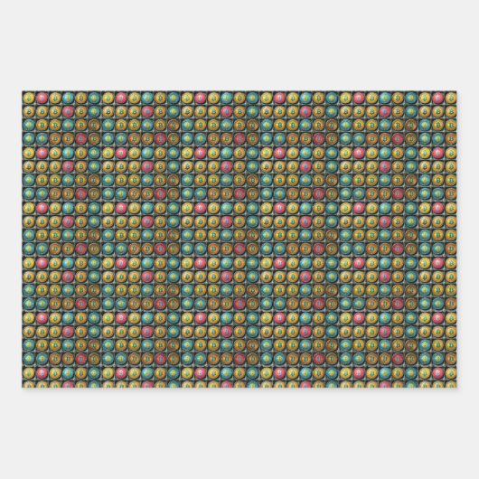 Bitcoin Kryptowährungs-Geschenkartikel Geschenkpapier Set (Vorderseite 3)