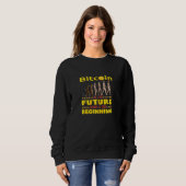 Bitcoin Laser Augen Evolution The Future 100k The Sweatshirt (Vorne ganz)