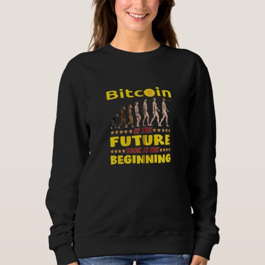 Bitcoin Laser Augen Evolution The Future 100k The Sweatshirt (Vorderseite)