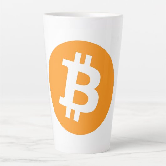 Bitcoin-Latte-Tasse Milchtasse (Vorderseite)