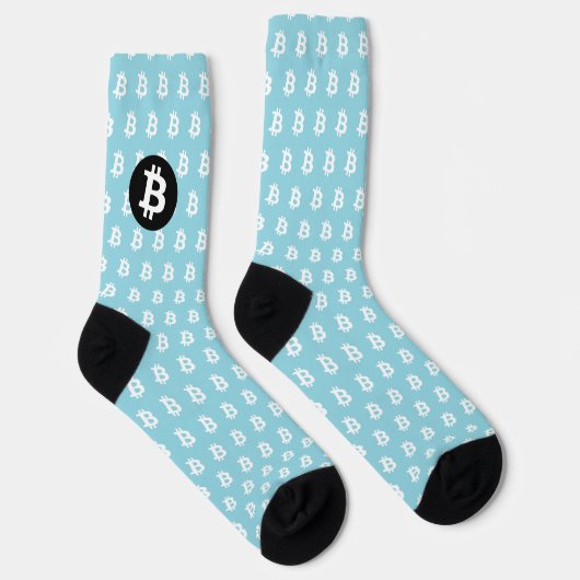 Bitcoin Light Blue Socken (Rechts)