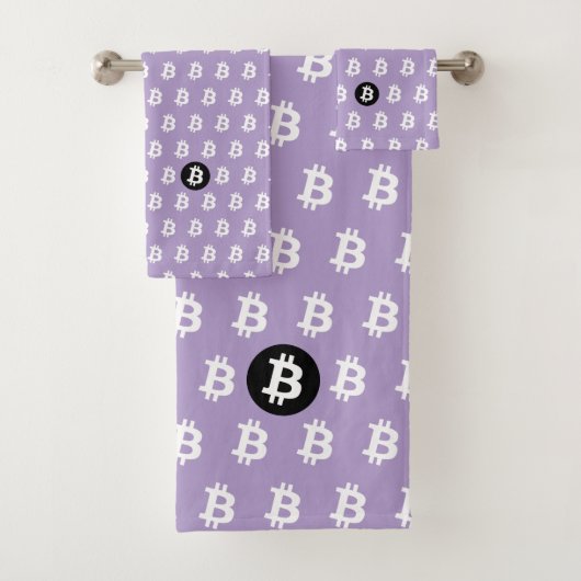 Bitcoin Light Purple Badhandtuch Set (Insitu)