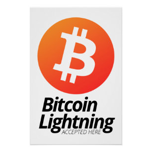 Bitcoin Lightning wird hier akzeptiert Poster