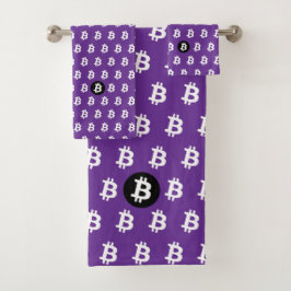 Bitcoin Lila Badhandtuch Set