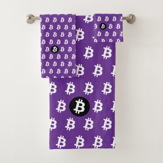 Bitcoin Lila Badhandtuch Set (Insitu)