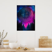 Bitcoin Lila Crypto Galaxy Space Poster (Küche)