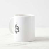 Bitcoin Line Art Logo (Schwarz ₿) Kaffeetasse (Vorderseite Links)