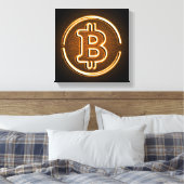 BITCOIN LOGO auf Leinwand Bürodekoration Kryptokun (Insitu (Schlafzimmer))