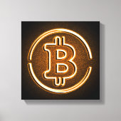 BITCOIN LOGO auf Leinwand Bürodekoration Kryptokun (Vorderseite)