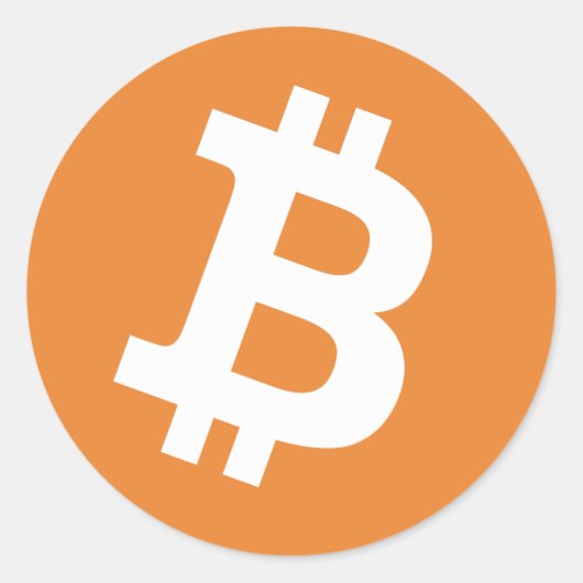 Bitcoin-Logo-Aufkleber Runder Aufkleber (Vorderseite)