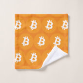 Bitcoin-Logo Badhandtuch Set (Waschlappen)