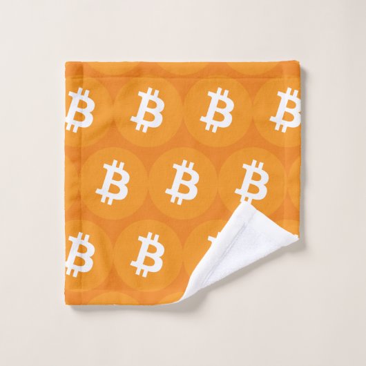 Bitcoin-Logo Badhandtuch Set (Waschlappen)