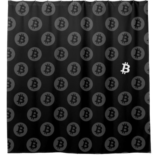 Bitcoin-Logo Duschvorhang (Vorderseite)