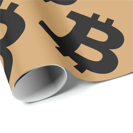 Bitcoin-Logo Geschenkpapier (Rolleneckpunkt)