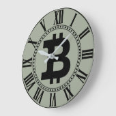 Bitcoin-Logo-Grafik-Geschäft, Bürowand Große Wanduhr (Winkel)