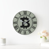 Bitcoin-Logo-Grafik-Geschäft, Bürowand Große Wanduhr (Zuhause)