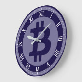 Bitcoin-Logo-Grafik-Geschäft, Bürowand Große Wanduhr (Winkel)