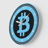Bitcoin-Logo-Grafik-Geschäft, Bürowand Große Wanduhr (Winkel)