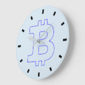 Bitcoin-Logo-Grafik-Geschäft, Bürowand Große Wanduhr (Winkel)