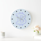 Bitcoin-Logo-Grafik-Geschäft, Bürowand Große Wanduhr (Zuhause)