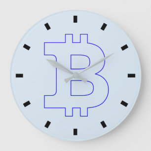 Bitcoin-Logo-Grafik-Geschäft, Bürowand Große Wanduhr