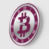 Bitcoin-Logo-Grafik-Geschäft, Bürowand Große Wanduhr (Winkel)