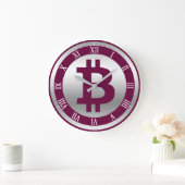 Bitcoin-Logo-Grafik-Geschäft, Bürowand Große Wanduhr (Zuhause)