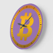 Bitcoin-Logo-Grafik-Geschäft, Bürowand Große Wanduhr (Winkel)