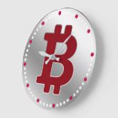 Bitcoin-Logo-Grafik-Geschäft, Bürowand Große Wanduhr (Winkel)