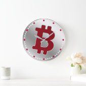 Bitcoin-Logo-Grafik-Geschäft, Bürowand Große Wanduhr (Zuhause)