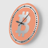 Bitcoin-Logo-Grafik-Geschäft, Bürowand Große Wanduhr (Winkel)