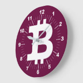 Bitcoin-Logo-Grafik-Geschäft, Bürowand Große Wanduhr (Winkel)