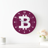 Bitcoin-Logo-Grafik-Geschäft, Bürowand Große Wanduhr (Zuhause)