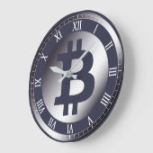 Bitcoin-Logo-Grafik-Geschäft, Bürowand Große Wanduhr (Winkel)