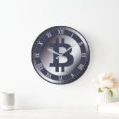 Bitcoin-Logo-Grafik-Geschäft, Bürowand Große Wanduhr (Zuhause)