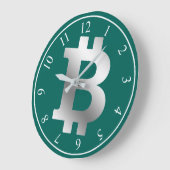 Bitcoin-Logo-Grafik-Geschäft, Bürowand Große Wanduhr (Winkel)