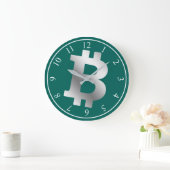 Bitcoin-Logo-Grafik-Geschäft, Bürowand Große Wanduhr (Zuhause)