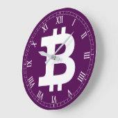Bitcoin-Logo-Grafik-Geschäft, Bürowand Große Wanduhr (Winkel)