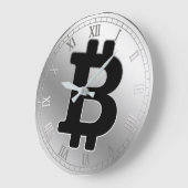 Bitcoin-Logo-Grafik-Geschäft, Bürowand Große Wanduhr (Winkel)