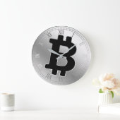 Bitcoin-Logo-Grafik-Geschäft, Bürowand Große Wanduhr (Zuhause)