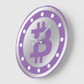 Bitcoin-Logo-Grafik-Geschäft, Bürowand Große Wanduhr (Winkel)