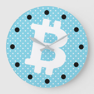 Bitcoin-Logo-Grafik-Geschäft, Bürowand Große Wanduhr