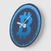 Bitcoin-Logo-Grafik-Geschäft, Bürowand Große Wanduhr (Winkel)