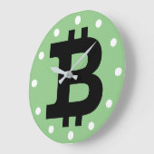Bitcoin-Logo-Grafik-Geschäft, Bürowand Große Wanduhr (Winkel)