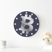 Bitcoin-Logo-Grafik-Geschäft, Bürowand Große Wanduhr (Zuhause)