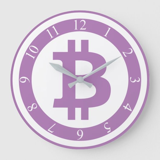Bitcoin-Logo-Grafik-Geschäft, Bürowand Große Wanduhr (Vorderseite)