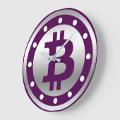 Bitcoin-Logo-Grafik-Geschäft, Bürowand Große Wanduhr (Winkel)