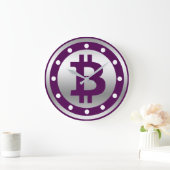 Bitcoin-Logo-Grafik-Geschäft, Bürowand Große Wanduhr (Zuhause)