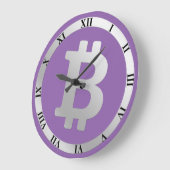 Bitcoin-Logo-Grafik-Geschäft, Bürowand Große Wanduhr (Winkel)